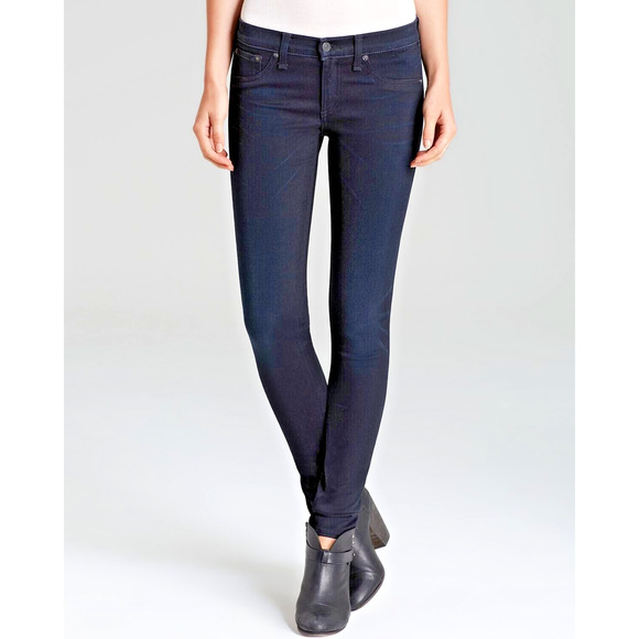 Rag & Bone Size 27 Skinny Jeans Mid Rise Midnight Dark Blue Wash - Picture 2 of 11